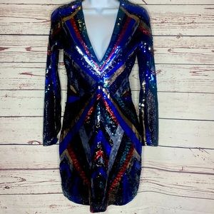 Express Sequin Dress small